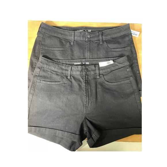 3 Pairs of Old Navy, High Rise Wow Shorts, Two Black one Pink size 12 - Picture 8 of 9
